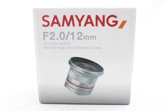 サムヤン 12mm F2.0 NCS CS (フジXマウント/シルバー) ≪新品処分品≫