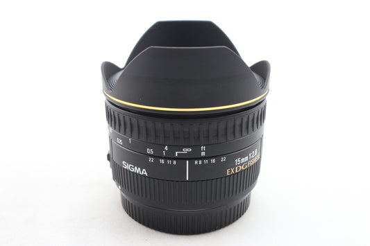 【中古(used)】シグマ 15mmF2.8 EX DG DIAGONAL FISHEYE (キヤノンEFマント)