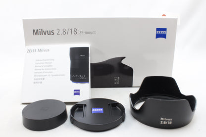 【中古(used)】カールツァイス Milvus 18mmF2.8 ZE (キヤノンEFマウント)