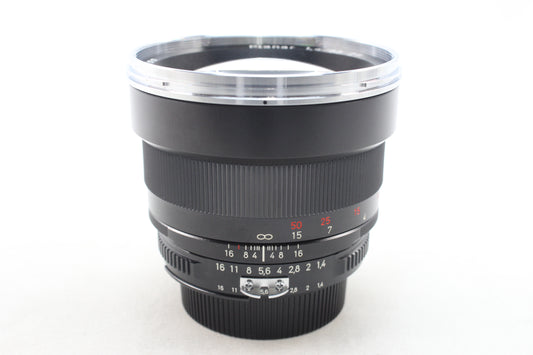 【中古(used)】コシナ Carl Zeiss Planar T＊ 85mmF1.4 ZF (ニコンAi-s)