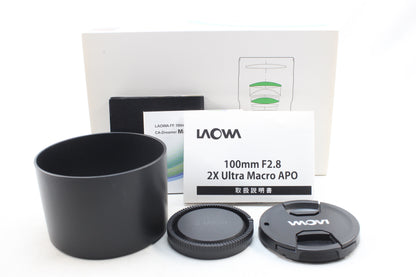 【中古(used)】LAOWA 100mmF2.8 2× Ultra Macro APO (ソニー Eマウント）