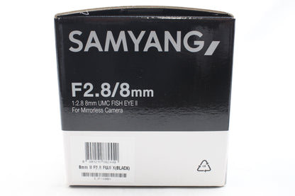 サムヤン 8mm F2.8 UMC Fish-eyeII (フジXマウント/ブラック) ≪新品処分品≫