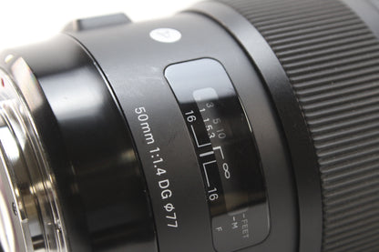 【中古(used)】シグマ 50mmF1.4 DG HSM | Art (キヤノンEFマウント）