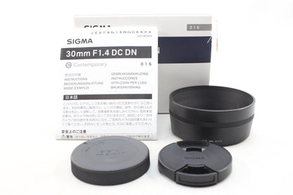 【中古(used)】シグマ 30mmF1.4 DC DN | Contemporary (ソニーＥマウント/APS-C)