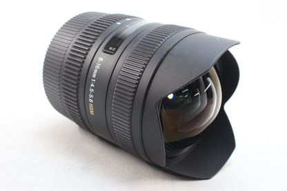 【中古(used)】シグマ 8-16mmF4.5-5.6 DC HSM (キヤノンEFマウント/APS-C)