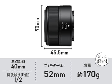 ニコン NIKKOR Z 40mm F2