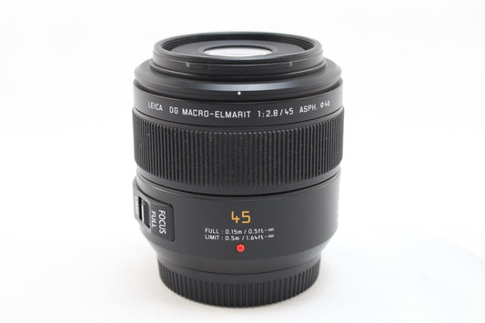 【中古】パナソニック LEICA DG MACRO-ELMARIT 45mmF2.8 ASPH. MEGA O.I.S.