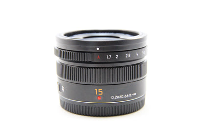【中古(used）】パナソニック LEICA DG SUMMILUX 15mm F1.7