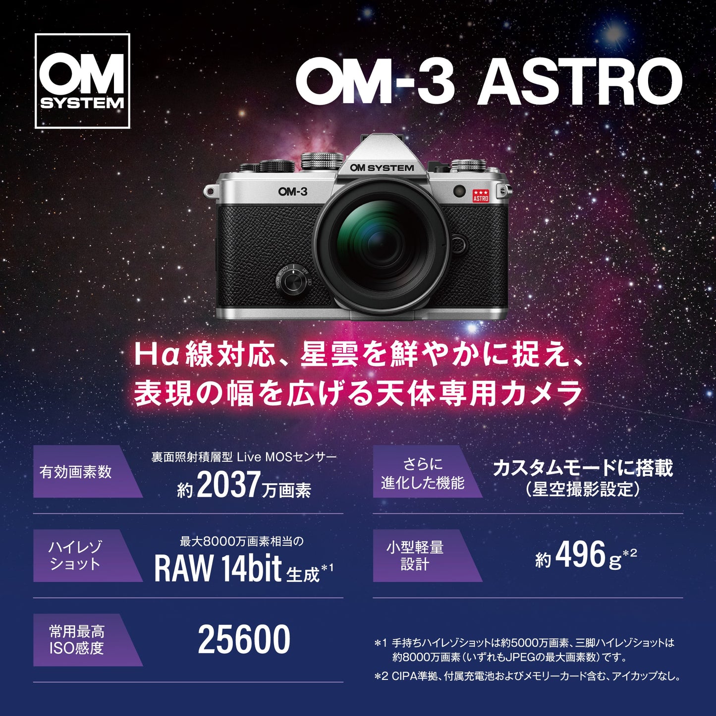 OM SYSTEM OM-3 ASTRO（アストロ） SLV
