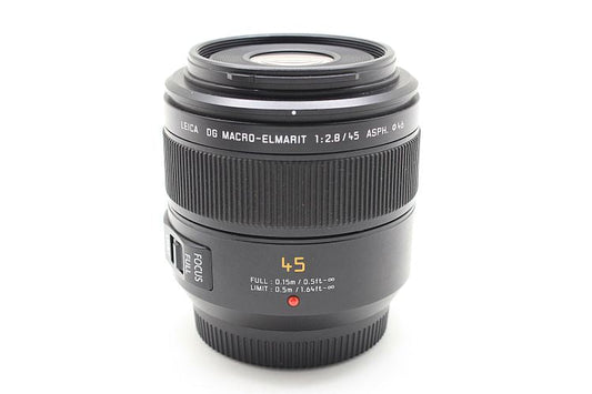 【中古】パナソニック LEICA DG MACRO-ELMARIT 45mmF2.8 ASPH. MEGA O.I.S.